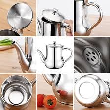 Stainless Steel Kettle Oil Filter Pot, Oil Skimmer Jug, Oil Filter Kettle, Portable Oil Strainer Pot, Cooking Oil Tank With Filter, Oil Dispenser Pot With Removable Filter, Storage Can For Kitchen Stainless Steel Kettle Oil Filter Pot, Oil Skimmer Jug, Oil Filter Kettle, Portable Oil Strainer Pot, Cooking Oil Tank With Filter, Oil Dispenser Pot With Removable Filter, Storage Can For Kitchen